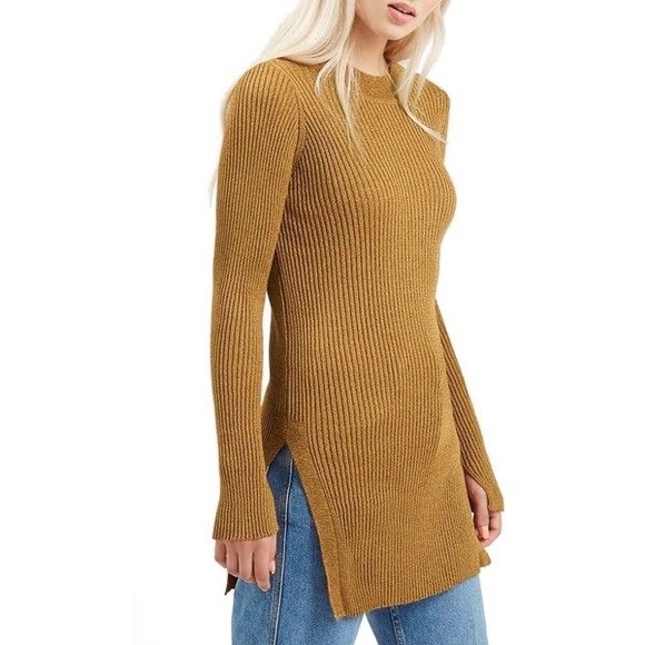 TOPSHOP Split Hem Ribbed Tunic - Picture 8 of 8